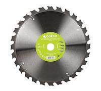 Cofan Hoja de sierra ingletadora | Disco de corte para madera y metal | 28 dientes | Adecuado para maderas duras, paneles sándwich y metales con clavos | 350 x 30 mm | Grosor del disco: 2,2 mm