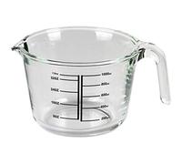 Cofan Jarra Medidora de Borosilicato | Modelo Baritina | Capacidad 1 L | Apta para microondas, Horno y Congelador