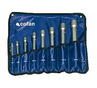 Cofan Juego de 8 y 12 unidades de llaves de tubo | Fabricadas en cromo vanadio | Con medidas de llaves de 6 x 7 hasta la 30 x 32