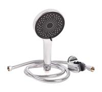 Cofan Kit de alcachofa de ducha con soporte y flexo | Mango de ducha con 3 funciones | Alta presión | Ahorro de agua de 9 l/m | Material: ABS cromado y acero inoxidable