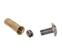 Cofan Kit de anclaje de cobertor de piscinas | Compuesto de taco, tornillo y espárrago | Fabricado en latón y acero inoxidable