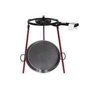 Kit paellera + quemador + patas | Incluye pellera de acero pulido | Medidas de la pallera 46 cm | Medidas del quemador 40 cm