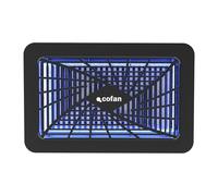 Cofan Lámpara LED Antiinsectos con Potencia de 6W para Interior | Recargable con USB | Cobertura 150 m² | Luz UV Dual 365+395 NM | Montaje en Pared