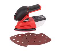 Cofan Lijadora Mouse a batería 20 V | Base de 100 x 140 mm | 11.000 rpm | Sistema de fijación por velcro | Incluye caja de polvo + 3 hojas de lija | Batería y cargador no incluidos