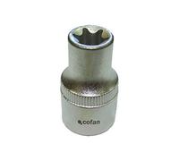 Cofan Llave de vaso torx hembra de 1/4'' | Fabricada en acero al cromo vanadio | Medida de la llave E-8