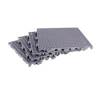Cofan Loseta Alveolada | Set de 4 Unidades | Color Gris Claro | Material PVC | Medidas 33 x 33 x 2 cm | De fácil montaje y anclaje perfecto