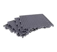 Cofan Loseta Alveolada | Set de 4 Unidades | Color Gris Oscuro | Material PVC | Medidas 33 x 33 x 2 cm | De fácil montaje y anclaje perfecto