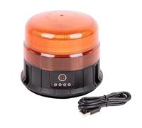 Cofan Luz Giratoria LED Ámbar con 39 SMD | Recargable por USB-C | Imán Fuerte | 7h de Autonomía | IP66 | Para Vehículos Industriales y Agrícolas