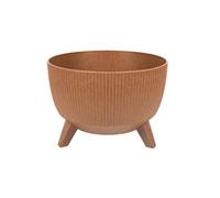 Cofan Maceta Decorativa con Patas | Color: marrón o Blanca | Patas Desmontables | Maceta Redonda Resistente a UV | Adecuada para Interior y Exterior | 4 Medidas y Capacidades (Marrón, Ø30 x 23 cm)