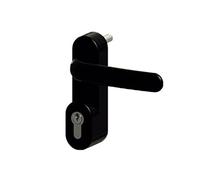 Cofan manivela antipánico de superficie y cilindro | Siempre cerrado | Con 3 llaves | Color negro