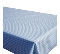 Cofan Mantel Antimanchas | Diseño en Cuadros Vichy Azules | Materiales: Vinilo y poliéster | Impermeable | Fácil de Limpiar | Cinco Medidas Disponibles (1, 1,40 x 1,80 m)