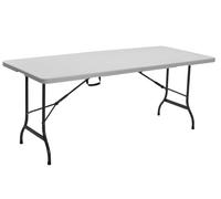 Cofan Mesa Plegable Rectangular con Bloqueo de Seguridad | Color: Blanco | Medidas desplegada: 180 x 70 x 72 cm