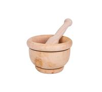Cofan Mortero de Madera con Maza Ø14 cm. Madera de Abedul Natural, ideal para Salsas, Ajos, Especias y Frutos Secos. Para una Cocina Tradicional y Moderna