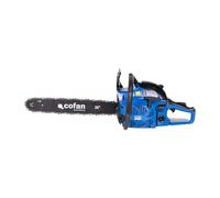 Cofan Motosierra de gasolina | Motor de 2 tiempos | Espada de 20" | 53 cc | Potencia: 2,6 CV | Sistema antivibración | Fácil arranque