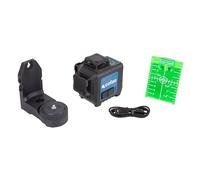 Cofan Nivel láser autonivelante 3 x 360° | Líneas cruzadas verdes | Modos manual y automático | Precisión ±3 mm/10 m | IP54 | Base magnética y maletín incluidos | Color: azul y negro