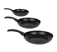 Cofan Pack 3 Sartenes Antiadherentes 16 cm, 20 cm y 22 cm para Inducción, Aluminio con Mango Ergonómico