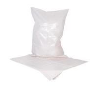 Cofan Pack de 10 sacos de polietileno blanco impermeable | Galga 300 | Grosor: 75 micras | Medidas: 55 x 75 cm
