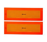 Cofan Señales adhesivas V6 homologadas vehículos largos alta visibilidad 56,5x19,5 cm Pack de 2
