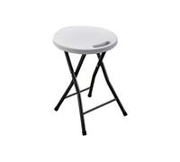 Cofan Pack de 4 taburetes Plegables de Camping | Color: Blanco | Adecuados para Interiores y Exteriores | Medidas: 33 x 30 cm de Asiento x 46 cm de Alto