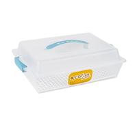 Cofan Tarteras Rectangulares en color Azul | Incluye asa y tapa | Medidas: 38 x 28 x 13 cm (6, Rectangular)