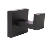 Cofan Percha negra mate atornillado a pared | Diseño cuadrado minimalista | Material: acero inoxidable | Kit de fijación incluido | Medidas: 5,5 x 6 x 5,5 cm