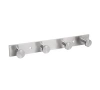 Cofan Perchero de pared con 3, 4 o 5 ganchos | Acero inoxidable 304 | Acabado: satinado | Colgador de pared para baños, entradas, cocinas, pasillos, dormitorios (1, 4 Pomos (21,6 x 2,7 x 2,8 cm))