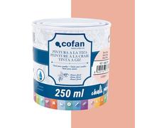 Cofan Pintura a la tiza | Chalk paint | Acabado efecto tiza | Adecuada para restauración y decoración de muebles | Capacidad: 250 ml (ROSA FLORAL)