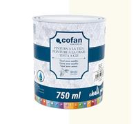 Cofan Pintura a la tiza chalk paint | Adecuada para restauración y decoración de muebles | 750 ml (BLANCO TIZA)