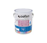 Cofan Pintura Antihumedad Sintética | Blanco Satinado o Mate | Capacidad: 750 ml o 4 Litros | Protección Resistente para Paredes y Techos Interior/Exterior (blanco mate, 750 ml)