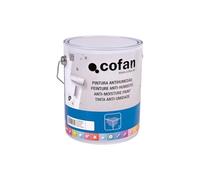 Cofan Pintura Antihumedad Sintética | Blanco Satinado o Mate | Capacidad: 750 ml o 4 Litros | Protección Resistente para Paredes y Techos Interior/Exterior (Blanco Satinado, 4 Litros)