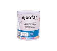 Cofan Pintura Antihumedad Sintética | Color: Blanco Satinado | Capacidad: 750 ml o 4 Litros | Protección Resistente para Paredes y Techos Interior/Exterior (Blanco Satinado, 750 ml)