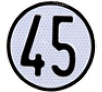 Cofan Placa de aluminio con homologación V-4 | Velocidad máxima permitida a 45 km/h. Para vehículos especiales y quads | Ø 100 de diámetro