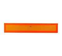 Cofan Placa V6 para vehículos largos | Aluminio | Señal homologada | Recubrimiento con vinilo Réflex N2 | Alta visibilidad | Medidas: 113 x 20 cm o 56,5 x 20 cm (Naranja, 113 x 20 cm)