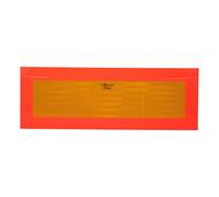 Cofan Placa V6 para vehículos largos | Aluminio | Señal homologada | Recubrimiento con vinilo Réflex N2 | Alta visibilidad | Medidas: 113 x 20 cm o 56,5 x 20 cm (Naranja, 56,5 x 20 cm)