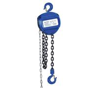 Cofan Polipasto de cadena manual | Altura de elevación: 6 m | Capacidad de carga: 500, 1000, 2000, 3000 o 5000 kg | Color: azul | Gancho resistente (Azul, Carga 1000 kg)