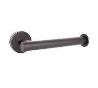 Cofan Portarrollos Negro Mate atornillado a Pared | Diseño Redondo Elegante | Material: Acero Inoxidable | Kit de fijación Incluido | Medidas: 16,5 x 8 x 5 cm