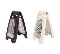 Cofan Rallador plegable de cocina con doble cara para rallado fino y grueso | Placas de acero inoxidable | Base antideslizante | Colores aleatorios