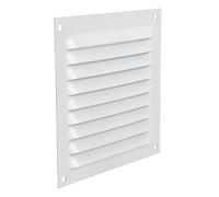 Cofan Rejilla de ventilación fabricada en aluminio blanco 10 x 10 cm (interior 8 x 8 cm) Unitario