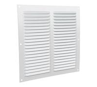 Cofan Rejilla de Ventilación | Fabricada en Aluminio Blanco | Medida de 25 x 25 cm | Medida Interior 21,5 x 21,5 cm | 5 Unidades