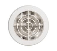 Cofan Rejilla de Ventilación para Empotrar a Tubo con Clip | Fabricada en ABS Blanco | Diámetro de 10-11 cm