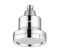 Cofan Rociador de ducha redondo con acabado en acero inoxidable | Filtro de 15 etapas | Cabezal de ducha de alta presión | Rotación 360° | Ahorro de agua | Fácil instalación |