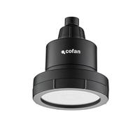 Cofan Rociador de ducha redondo con acabado en negro | Cabezal de ducha de alta presión con filtro de 15 etapas | Rotación 360° | Ahorro de agua | Fácil instalación | Medidas: 11,5 x 13,5 cm