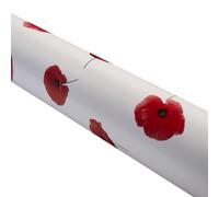 Cofan Rollo de hule Diseño moderno de amapolas PVC y polipropileno Fácil de limpiar 1,40 x 20 m