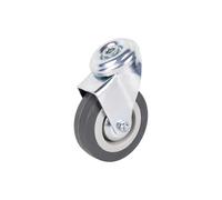 Cofan Rueda de goma gris para tornillo pasante | Diámetros desde 30 mm hasta 75 mm | Para pesos desde 25 kg hasta 45 kg