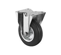 Cofan Rueda de goma y metal con soporte fijo | Con diámetros desde 80 mm hasta 125 mm | Para pesos desde 80 kg hasta 150 kg