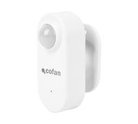 Cofan Sensor de Movimiento WiFi | Detector de Movimiento Inteligente | Funciona con aplicación Smart Life o Tuya | Sistema de Seguridad Compatible con Alexa y Google | Color: Blanco