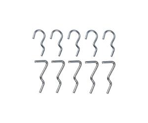 Cofan Set de 10 ganchos simples | Adecuados para panel de herramientas | Organiza tus herramientas | Colgadores portaherramientas | Material: acero zincado