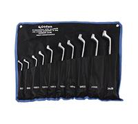 Cofan Set de 10 llaves acodadas | Fabricadas en acero al cromo vanadio | Medidas de las llaves de 6-7 mm a 24-26 mm