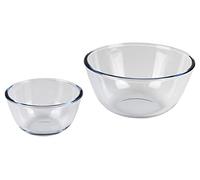 Cofan Set de 2 Ensaladeras redondas de borosilicato Modelo Baritina I Capacidad: 800 ml - 2700 ml | Dos boles con diferentes medidas