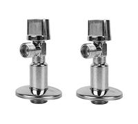 Cofan Set de 2 Válvulas de Escuadra | Medidas: 1/2" x 3/8" | Fabricada en Latón CW617N | Cierre y Apertura 1/4 de Vuelta